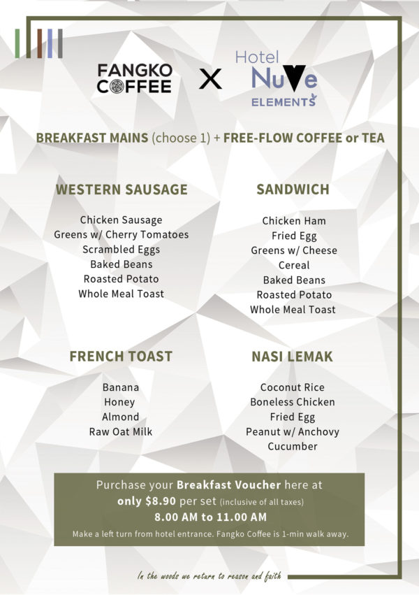 HOTEL BREAKFAST Hotel NuVe Elements, Clarke Quay